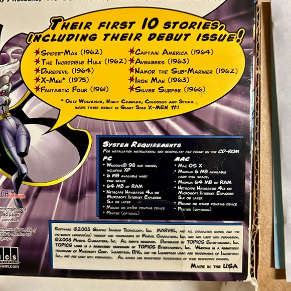 Marvel Comic Book Library • 2003 • CD-ROM • 100 Marvel Comics in Digital Format - Picture 6 of 11